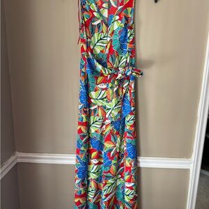 Nicole Miller Multicolor Leaf Pattern Jumper